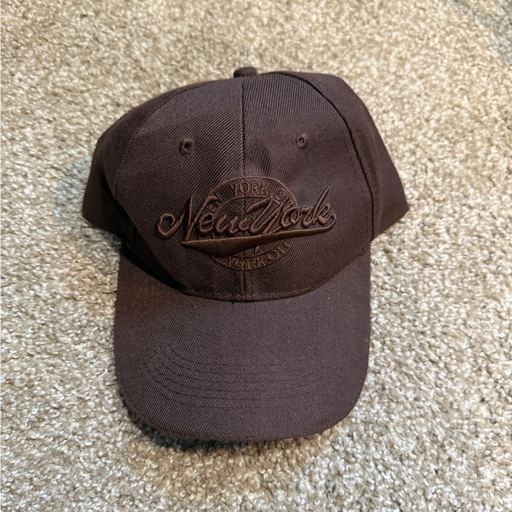 Brown New York Embroidered Cap